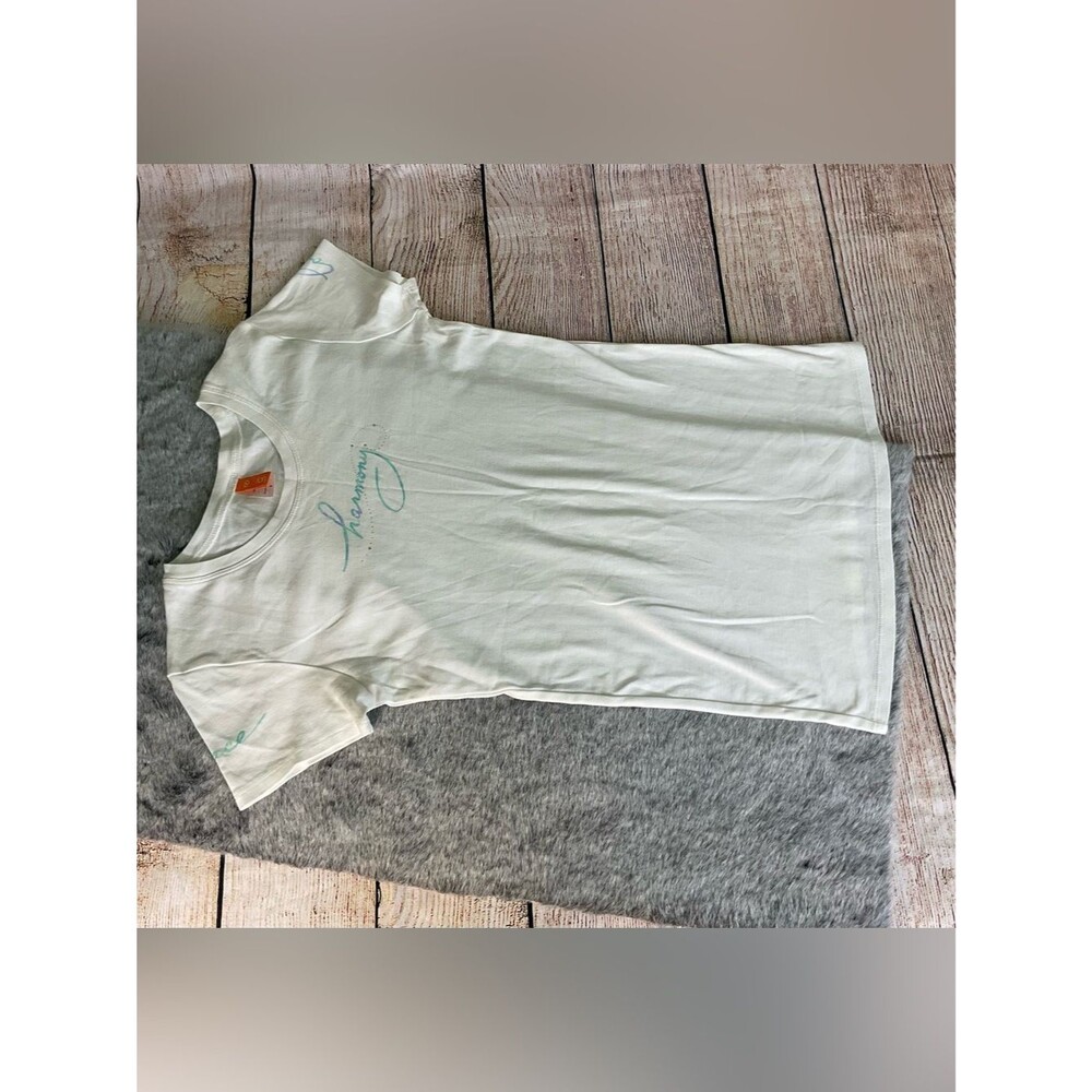 Lucy Short Sleeve White Tee Size S